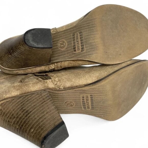 Maurices Faux Leather Brown Western Ankle Boots Women's 10 - Picture 11 of 11